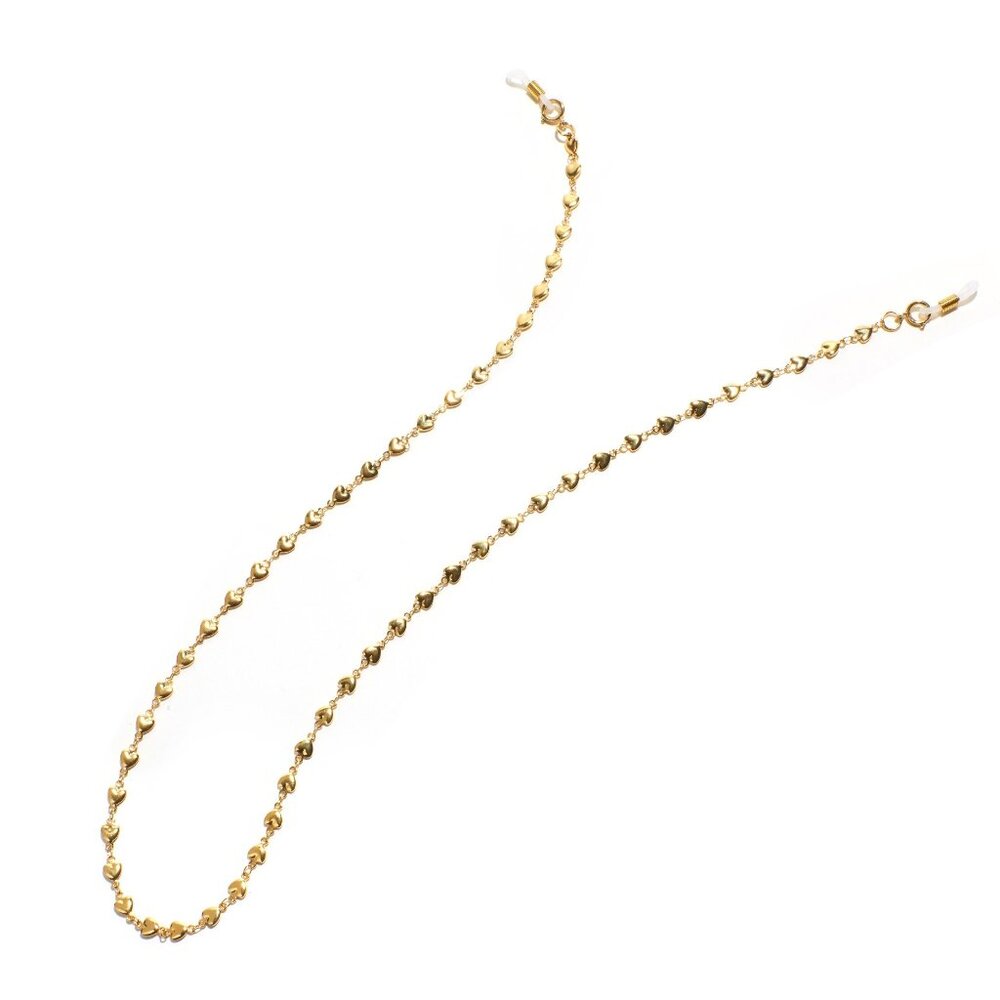 Lele Sadoughi Puffed Heart Sunglasses Chain Necklace